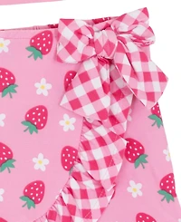Rare Editions Baby Girls' Strawberry Applique Top and Skort, 2-Piece Set