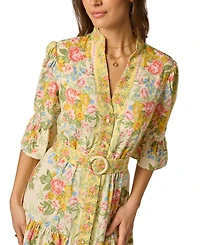 Adrianna Women's Printed Ruffle Short Dress