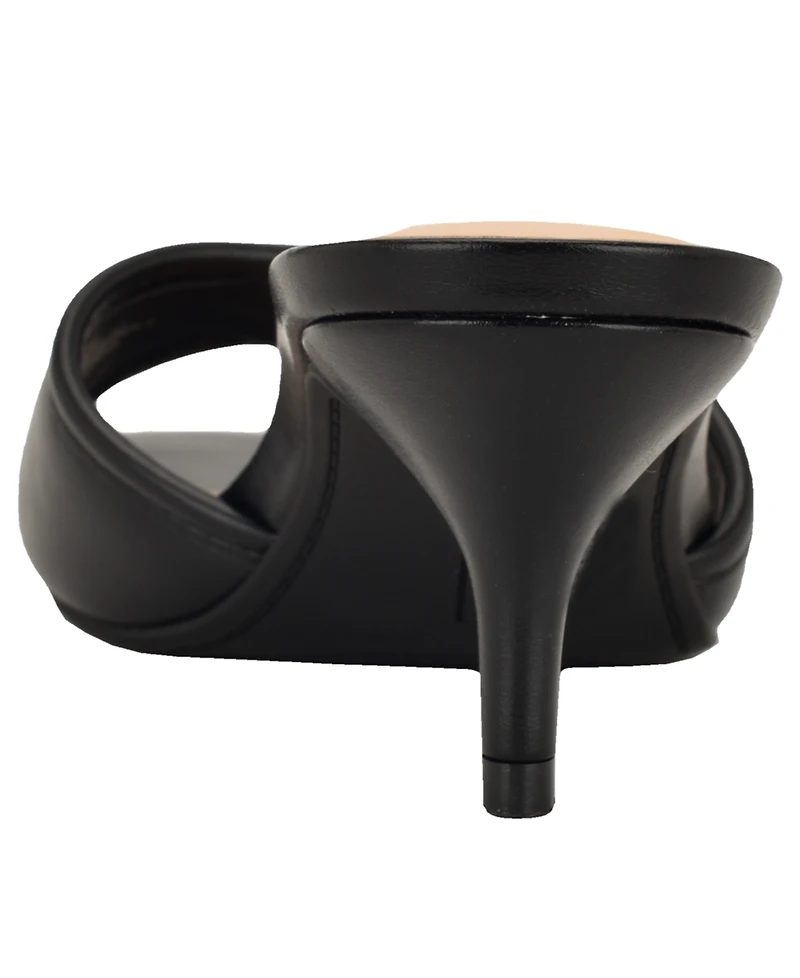 Tommy Hilfiger Women's Camhila Buckle Strap Kitten Heel Sandals