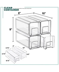 Sorbus Small Stackable Storage Drawers Case with Handles - for Bathroom, Closet, Pantry, Cabinet