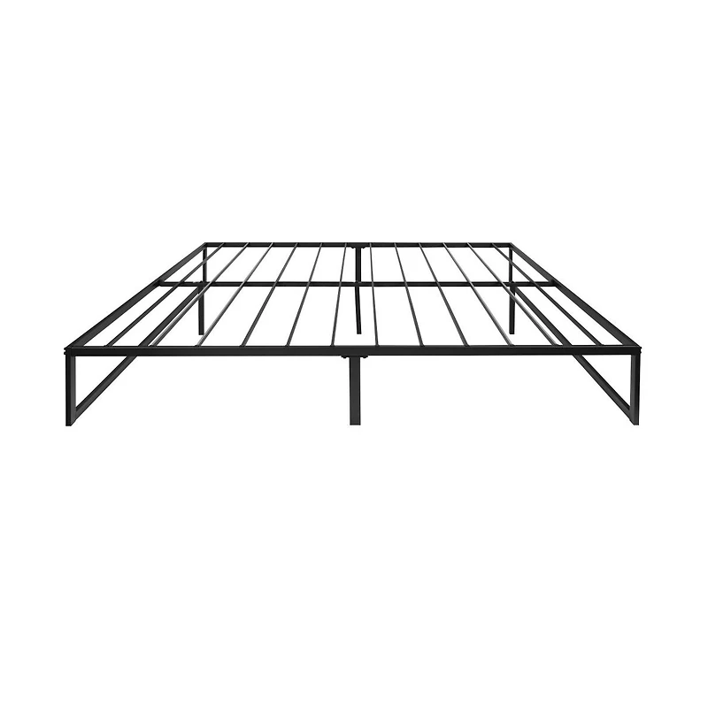 Emma+Oliver 14" Metal Platform Bed with Steel Slat Support & 12.5" Underbed Storage Feature