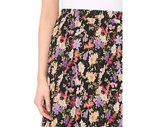 CeCe Women's Sunburst Pleat Detail Midi Skirt