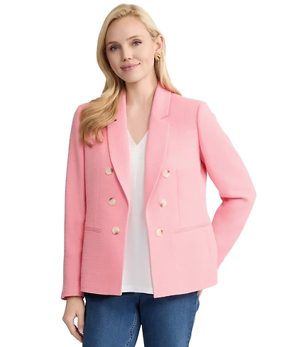 Jones New York Women's Open Front Tweed Jacket
