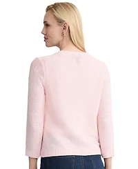 Jones New York Women's Tie-Front 3/4-Length Sleeve Cardigan