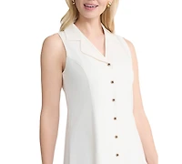 Jones New York Women's Collared Neck Linen Shirt Dress