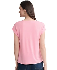 Jones New York Women's Round Neck Short-Sleeve Top