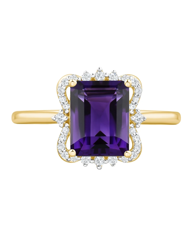 Macy's Swiss Blue Topaz (2-3/4 ct. t.w.) and Diamond Ring 14k Yellow Gold (also available Amethyst Onyx)