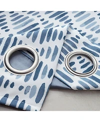 Olivia Gray 100% Polyester 190 Gsm Eloise Reversible Blackout Grommet Curtain Panel