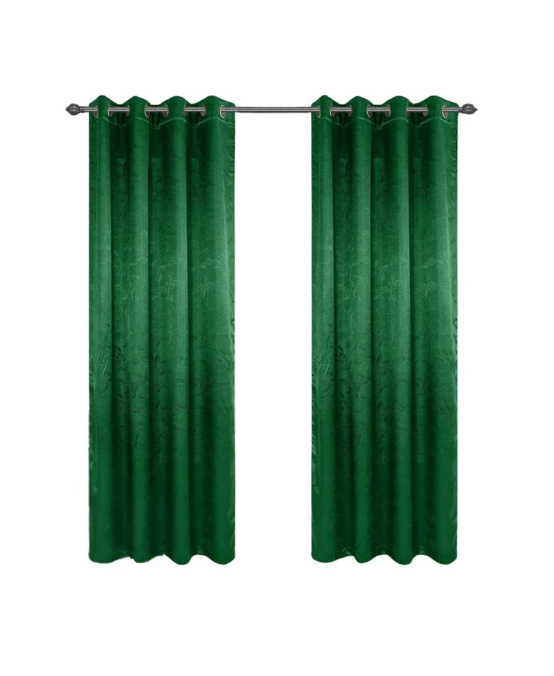 Olivia Gray 100% Polyester 190 Gsm Eloise Reversible Blackout Grommet Curtain Panel