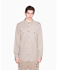 A|X Armani Exchange Men's Long Sleeve Ripstop Pocket Shirt