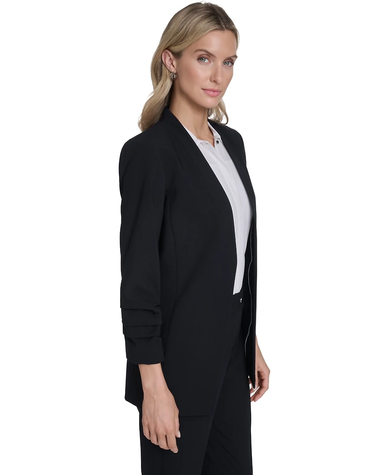Calvin Klein Women's Open-Front Collarless Jacket