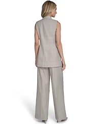 Calvin Klein Women's Collared Windowpane Vest Top