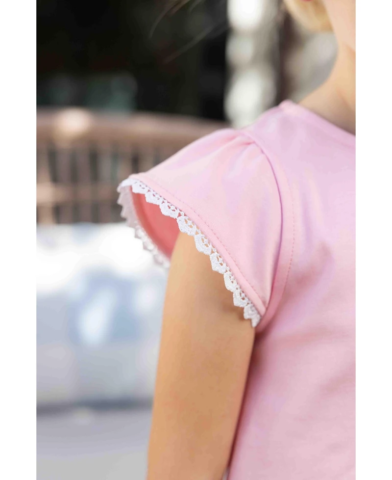 Florence Eiseman Big Girl Knit Top With Flowers