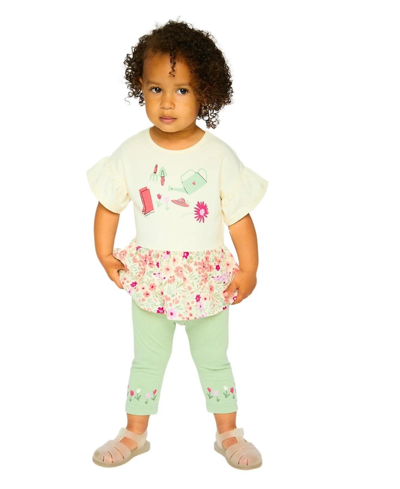 Deux par Toddler Girls Cotton Jersey Capri