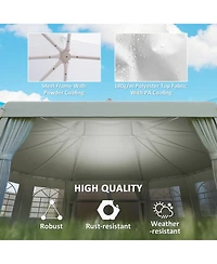 Outsunny 29' x 21' Canopy Party Event Tent w/ 2 Pull-Back Doors & 8 Windows