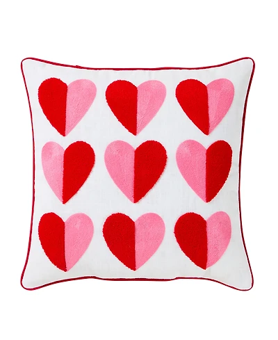 Hallmark Heart Cotton Slub Decorative Pillow, 18" x 18"