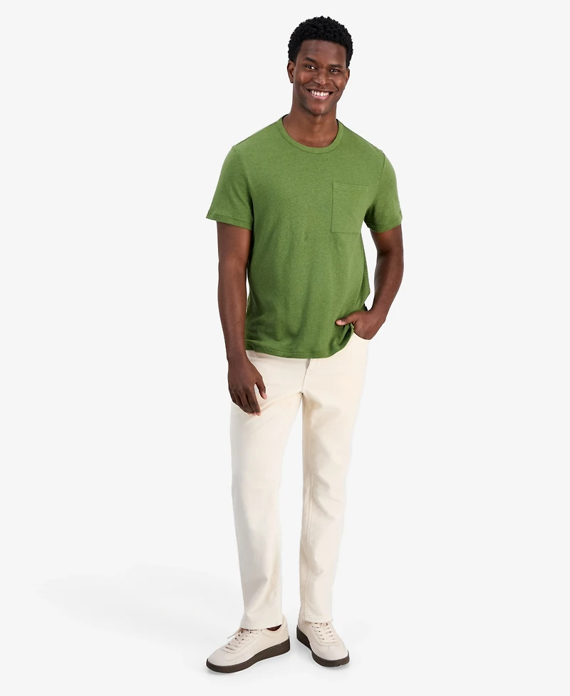 Michael Kors Men's Linen and Cotton Pocket T-Shirt