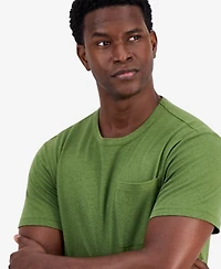 Michael Kors Men's Linen and Cotton Pocket T-Shirt