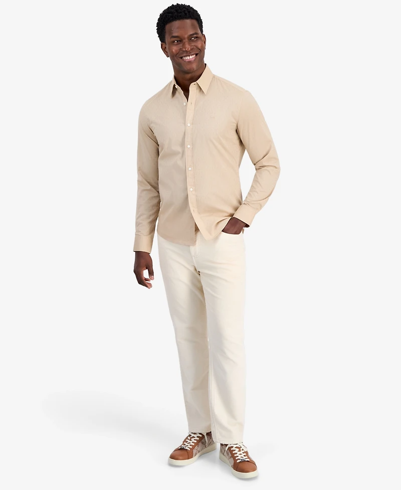 Michael Kors Men's Slim-Fit Dobby Dot Print Dress Shirt