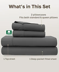 6 Piece Sheet Set with 4 Pillowcases