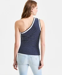 Guess Women's Alphonsine Striped Monoshoulder Top