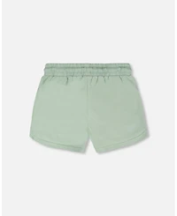 Deux par Big Girls Cotton Jersey Shorts Sage Green