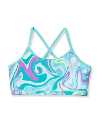 Lands' End Girls Chlorine Resistant Criss Cross Bikini Top