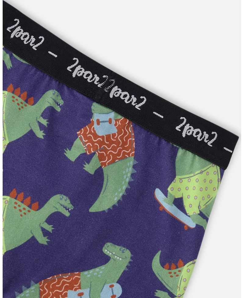 Deux par Toddler Cotton Printed Adventure Boxers Pack Of 3