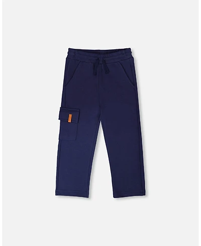 Deux par Deux Toddler Boys French Terry Sweatpants with Cargo Pocket Dark - Toddler|Child