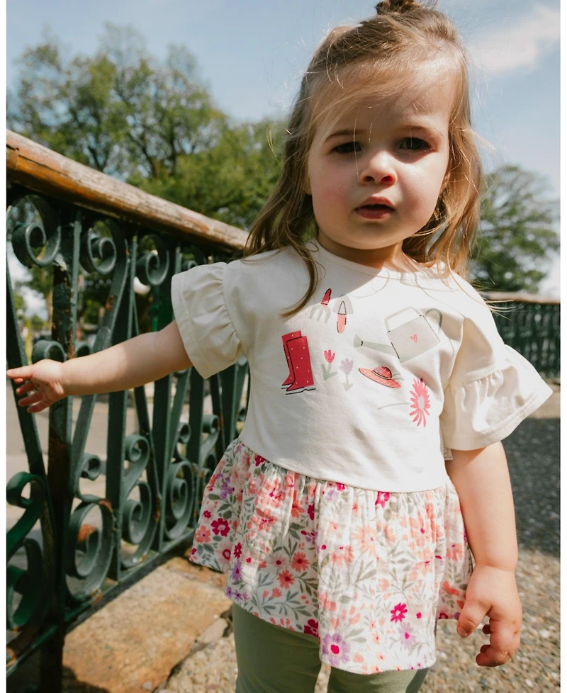 Deux par Big Girls ganic Cotton Bi-Material Tunic