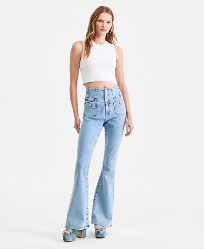 Guess Women's Kaira High-Rise Flared Jeans