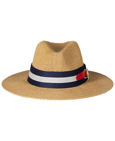 Lauren Ralph Lauren Wide Stripe Belt Fedora Hat
