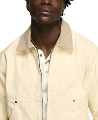 Lucky Brand Men's Spread Collar Canvas Chore Jacket