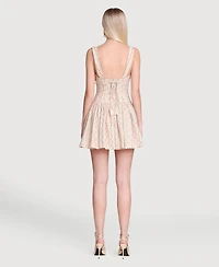 Avec Les Filles Women's Square Neck Mini Dress