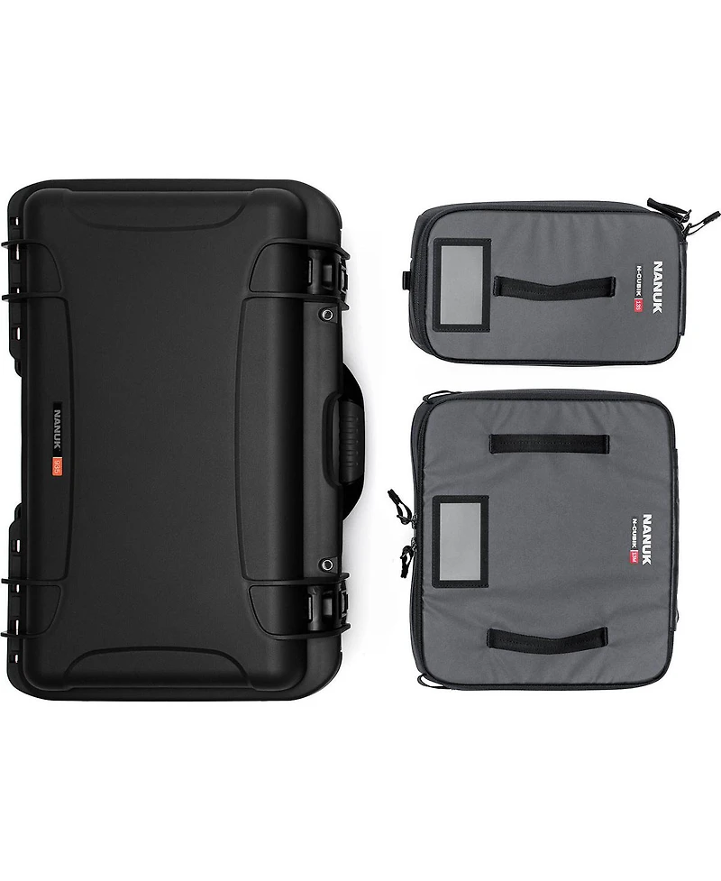 Nanuk Media Series 935 Wheeled Waterproof Hard Case with N-Cubik 13S, 13M Inserts and Lid Organizer