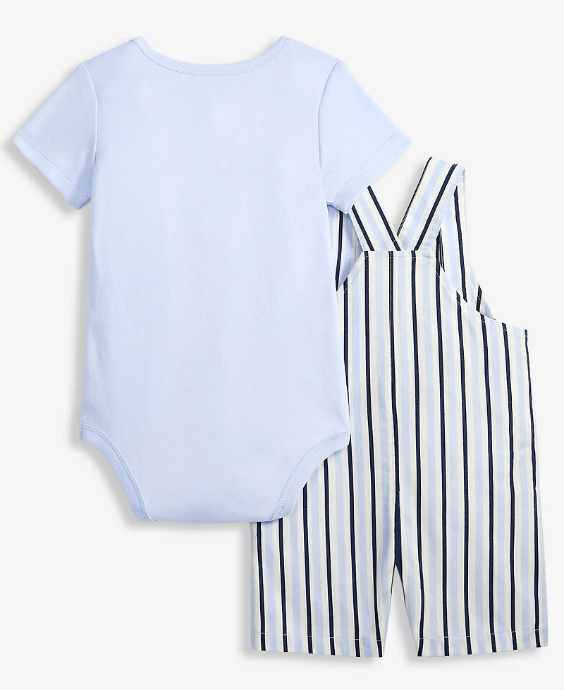 First Impressions Baby Boys' Bodysuit & Striped Shortall, 2-Piece Set, Macy's Exclusive
