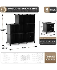 Sorbus -Cube Storage Organizer Cubby Shelf for Closet, Toys, Books, and More Space-Saving Bookshelf for Bedroom, Living Room