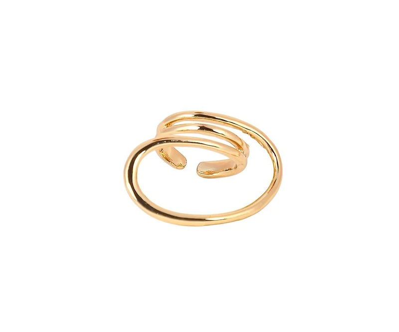 Sohi Women's The Wrap-Line Statement Ring