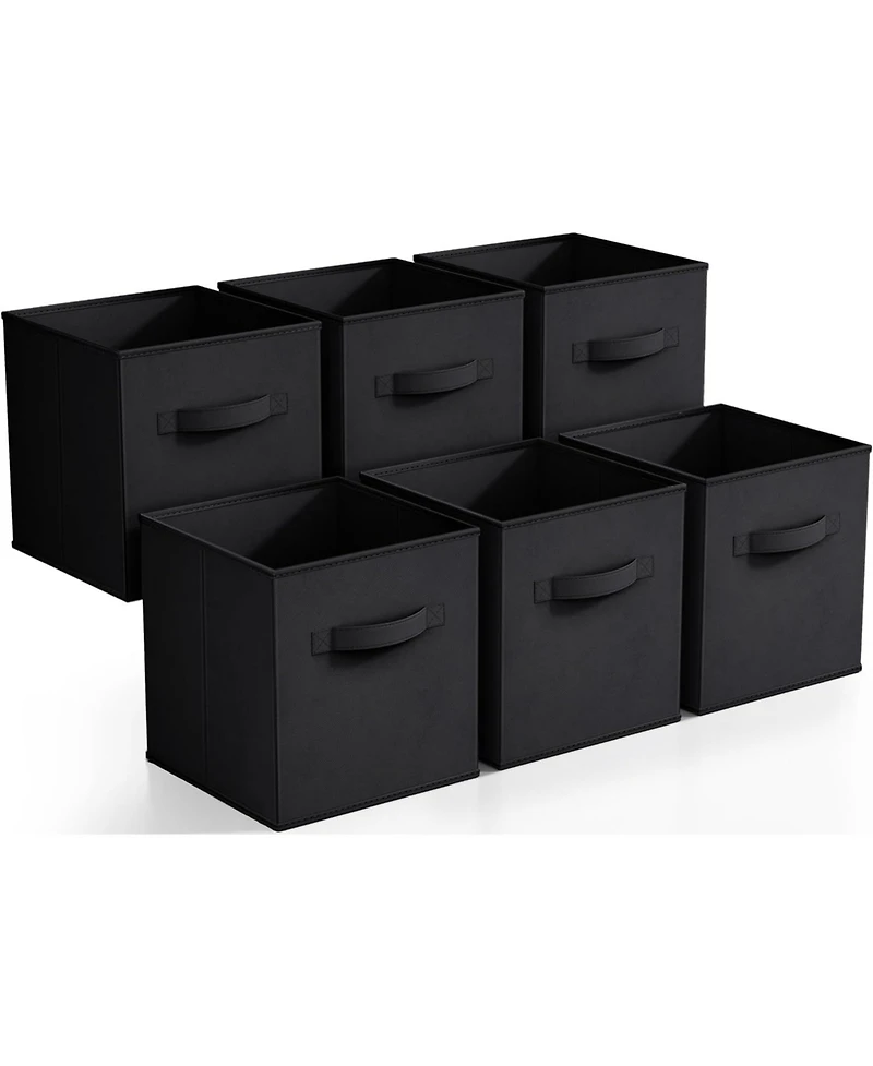 Sorbus 6 Pack 11 Inch Foldable Storage Cubes with Handles- for Organizing Home, Shelves, Nursery, Playroom, Closet and More
