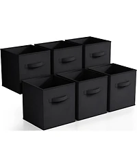 Sorbus 6 Pack 11 Inch Foldable Storage Cubes with Handles- for Organizing Home, Shelves, Nursery, Playroom, Closet and More