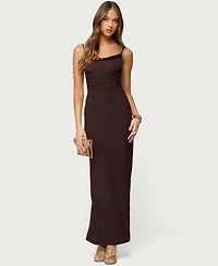 Edikted Women's Shanna Backless Mesh Maxi Dress