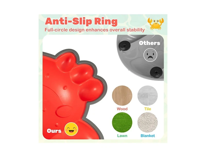 Slickblue 9-Piece Toddler Stepping Stones Non-Slip Balance Play Set