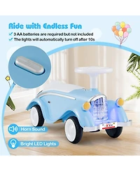 Mecale Toddler Ride on Toy Classic Sliding Car with Horn and Led Headlight