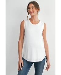 Hello Miz Maternity Nursing Scoop-Neck Sleeveless Tank Top