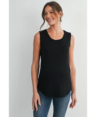 Hello Miz Maternity Nursing Scoop-Neck Sleeveless Tank Top