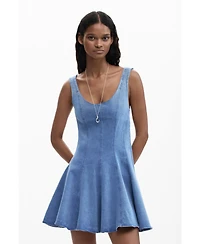 Desigual Women's Skater dress denim effect