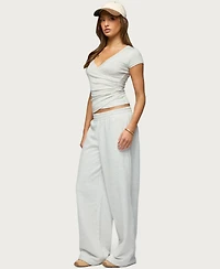 Edikted Women's Jacie Wide Leg Sweatpants