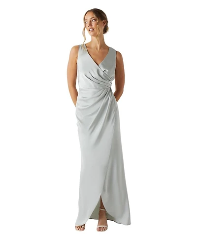 Coast Women's Ruched Satin Bridesmaid Dress