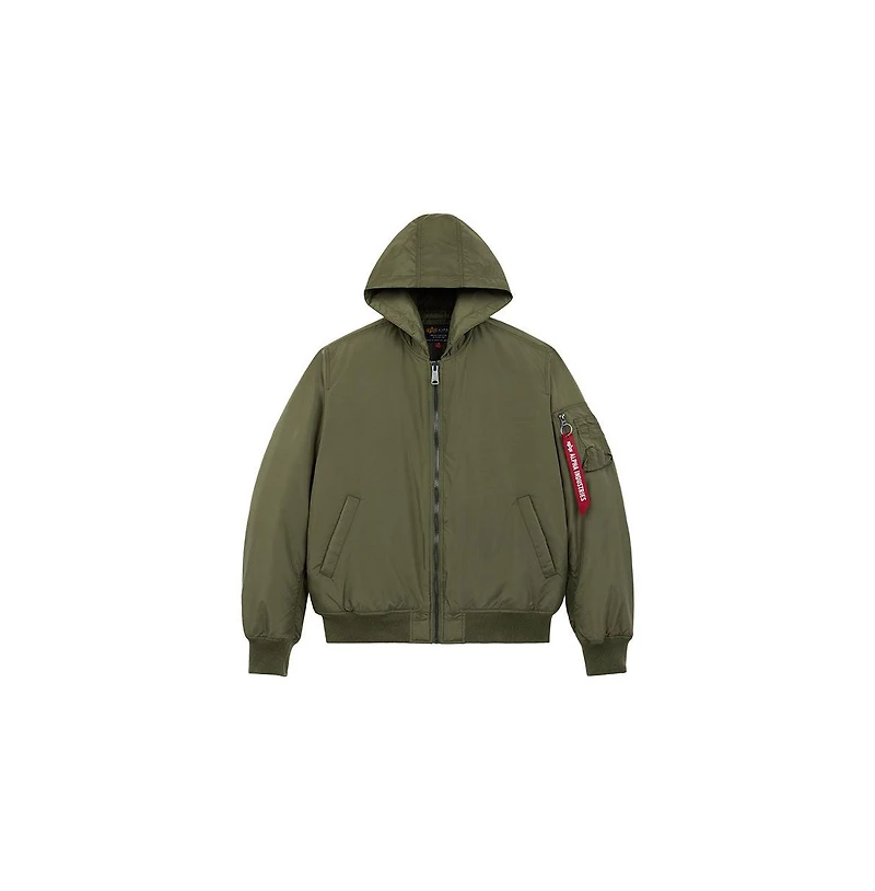 Alpha Industries Men's Ma-1 Hooded Oxford Flight Jacket