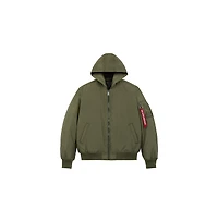 Alpha Industries Men's Ma-1 Hooded Oxford Flight Jacket